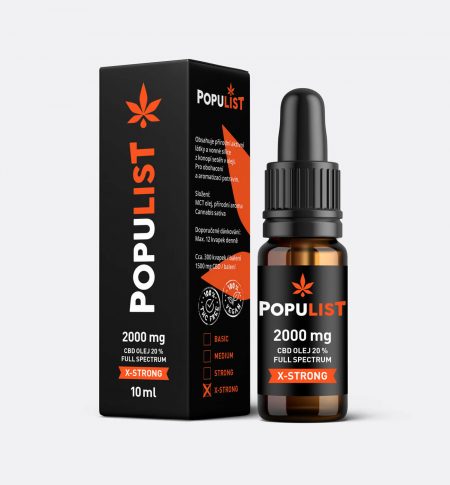 Populist CBD oil 20% (2000mg) Full Spectrum X-STRONG 10ml