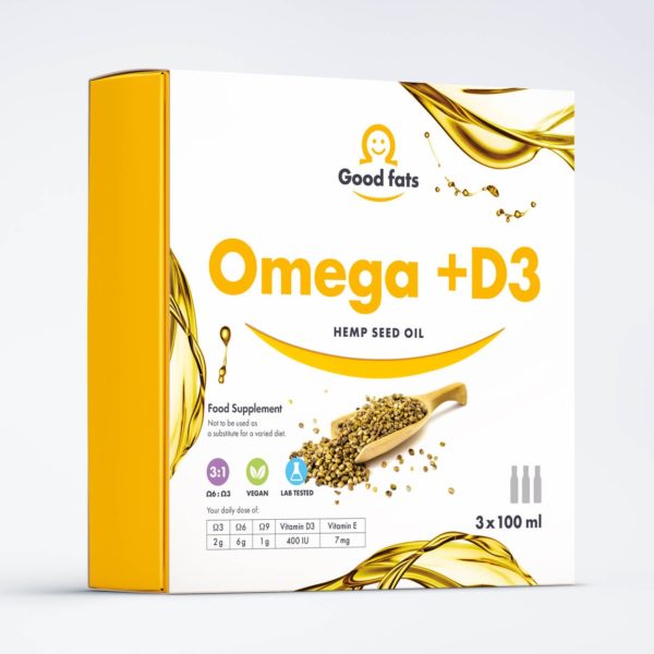 goodfats premium omega D3 oil box front side