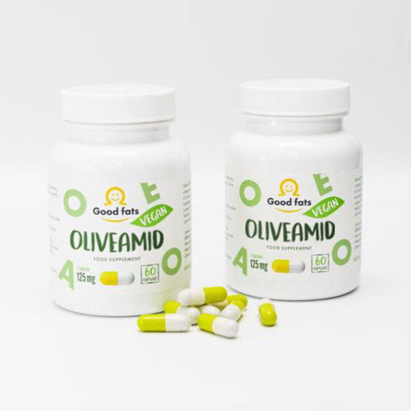 Oliveamid two bottles with capsules